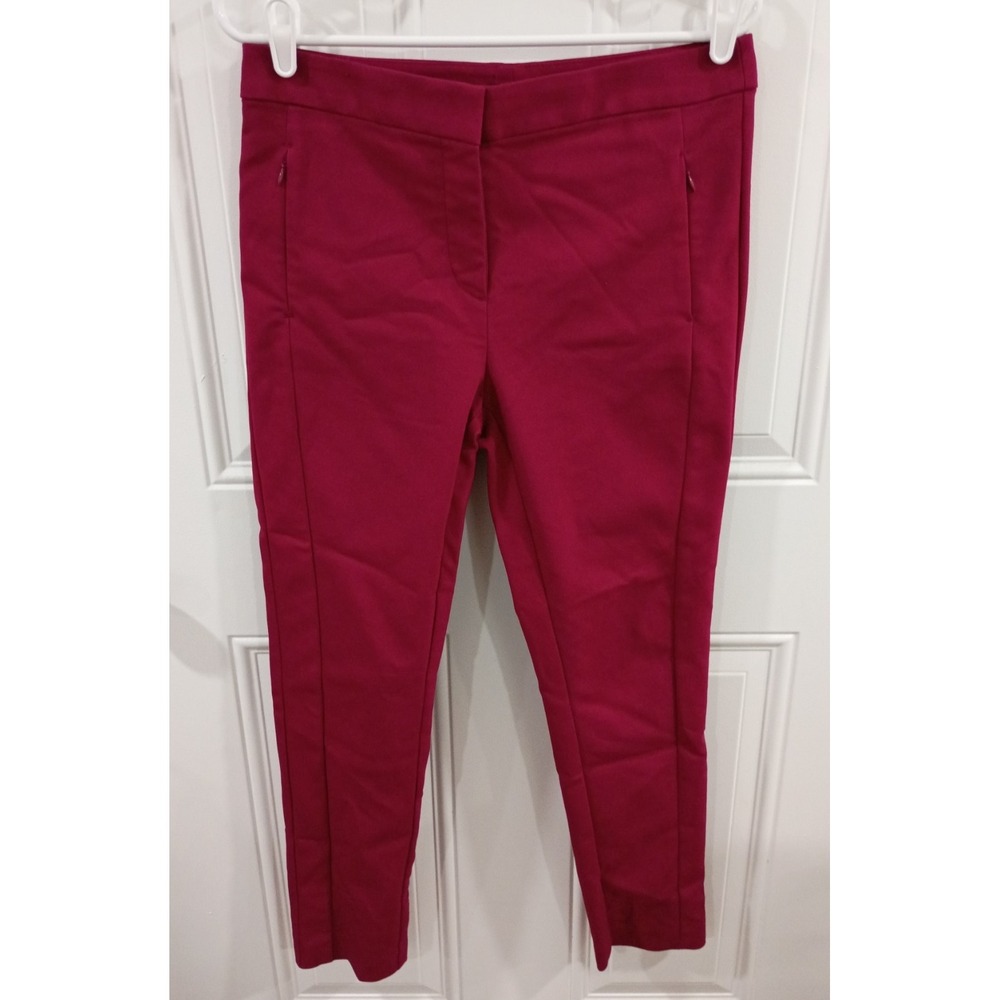 LOFT high waisted dress casual skinny jeans pants maroon